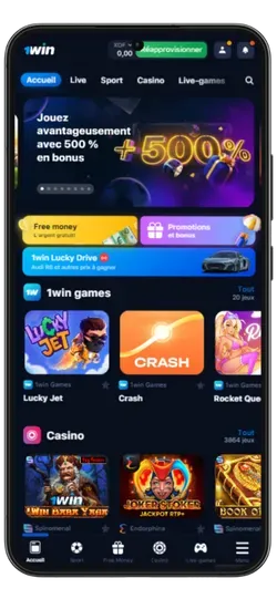 Page d'accueil 1 Win app