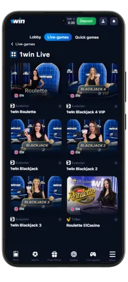 App 1Win Live-games
