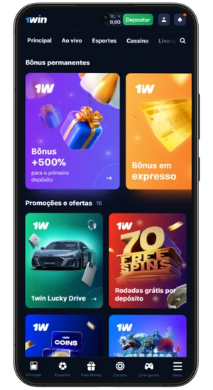 Promoções e bônus permanentes no aplicativo 1Win